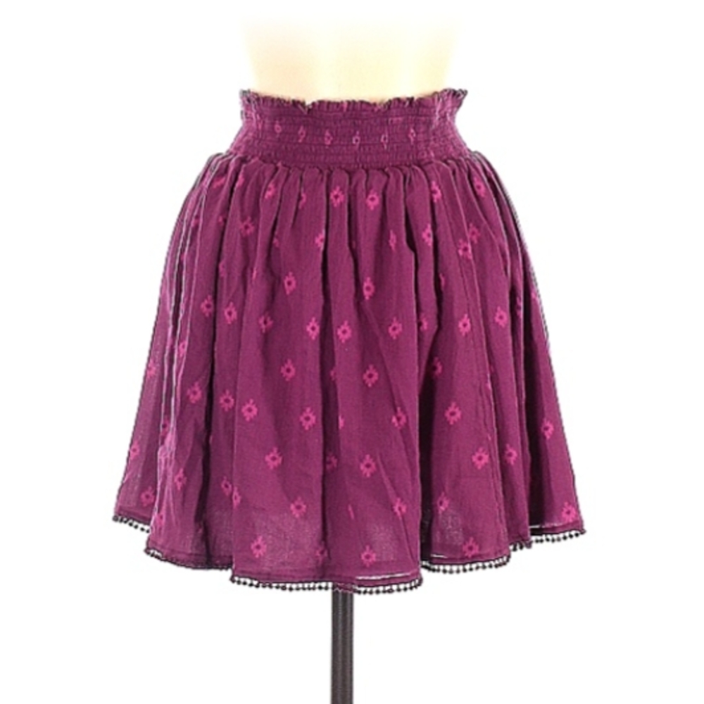 Old Navy Purple Smocked Mini Skirt with Pink Accents